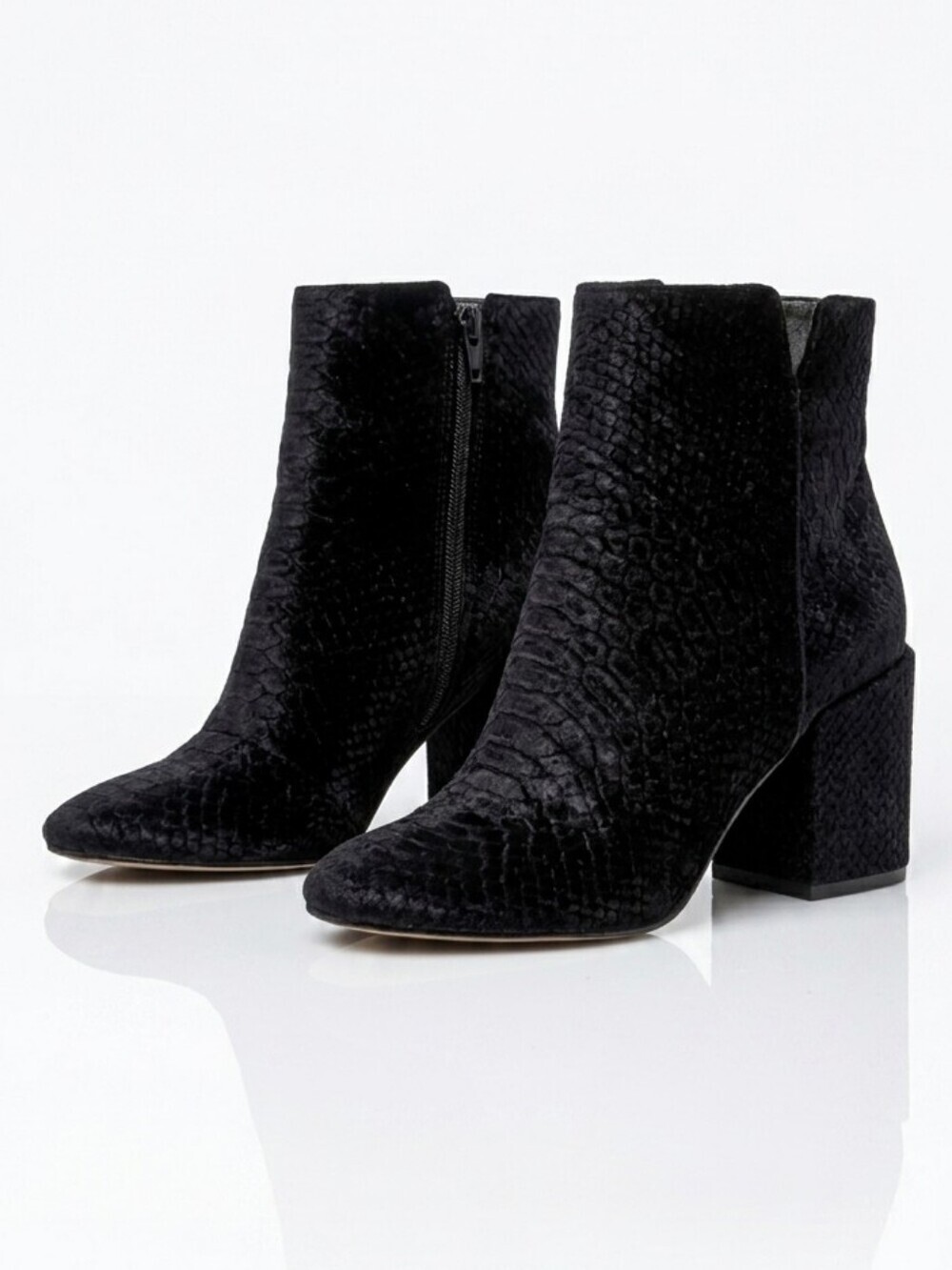 Aldo Black Ankle Booties with Side Zipper - Picture 1 of 8